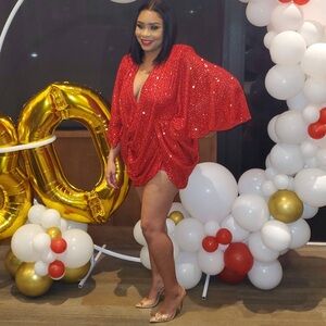 Ellae Lisque Center of Attention dress red